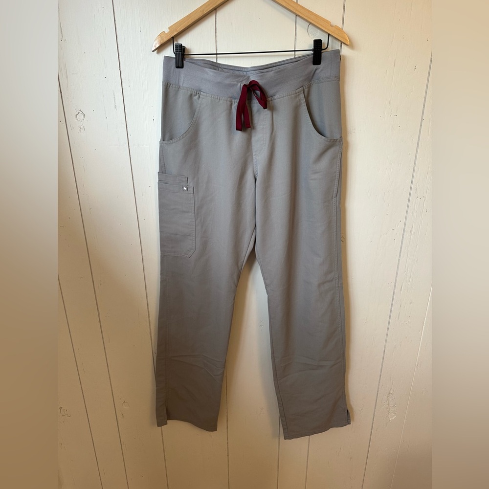 Figs, Kade cargo scrub pants, grey, medium/tall